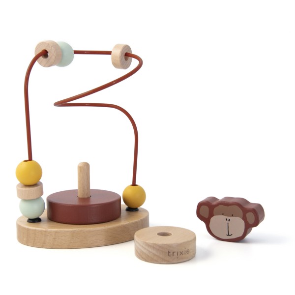 Motorikschleife aus Holz - Mr. Monkey