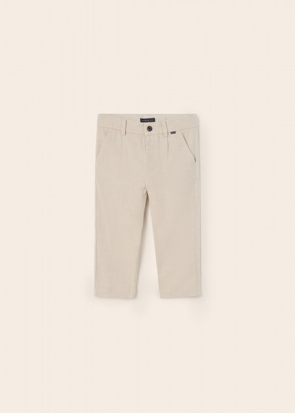 Leinen elegante Hose, beige