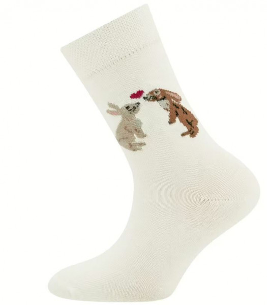Socken Weiß Hase