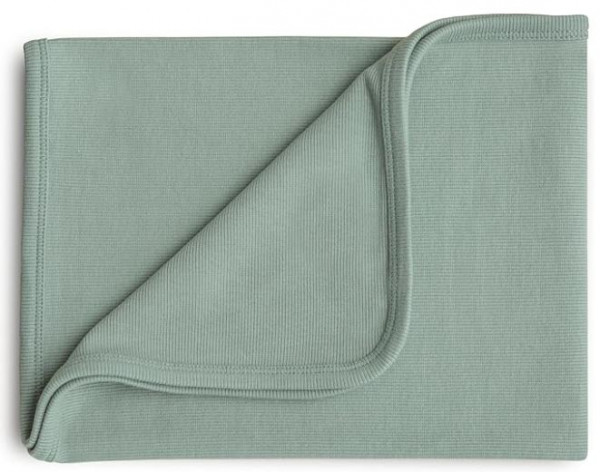 Decke 89x89 95% Biobaumwolle Mintgrün