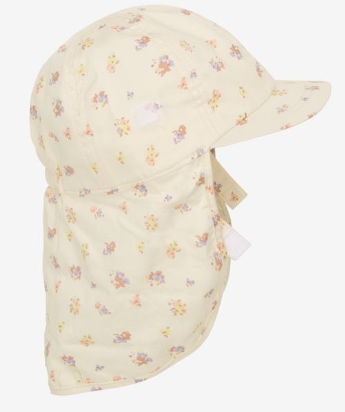 Mütze Beige Blumen