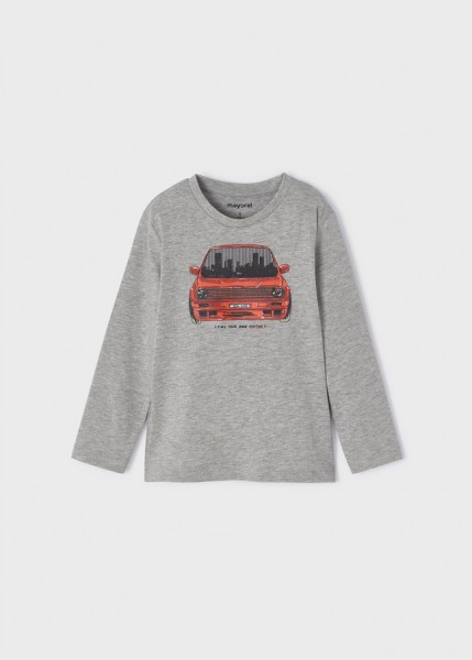 Shirt langarm Lentikular Auto, steel