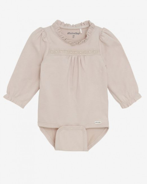 Langarmbody beige