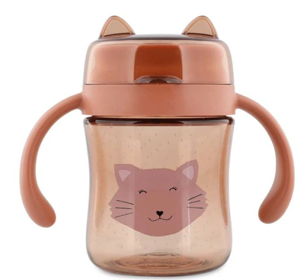 360° Trinkbecher mit Griffen Mrs. Katze