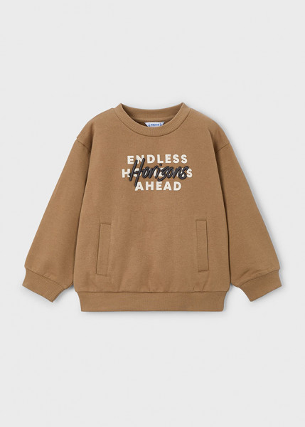 Pullover bestickt, caramel