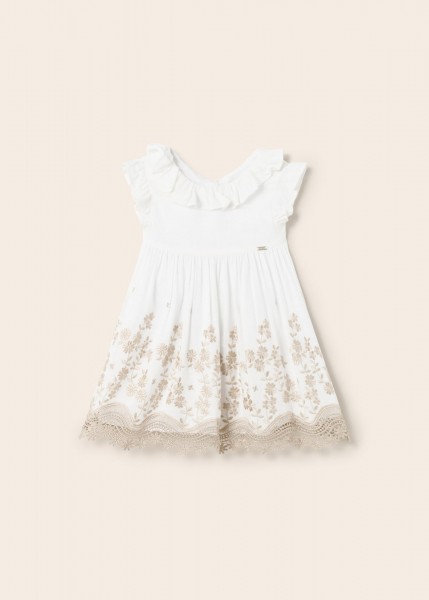 Kleid bestickt, weiss