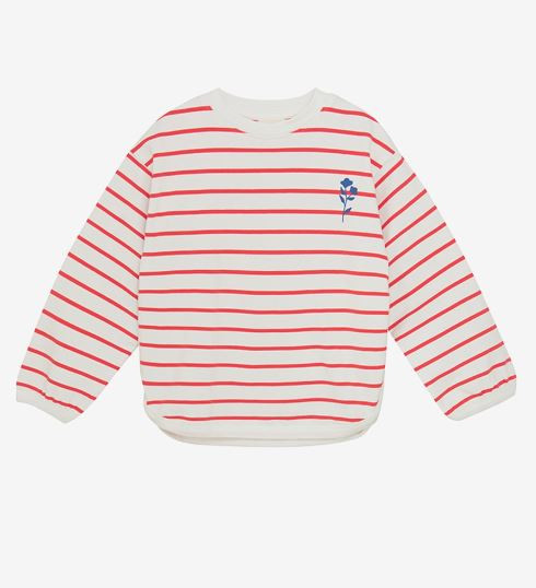 Langarmshirt Streifen/Blume