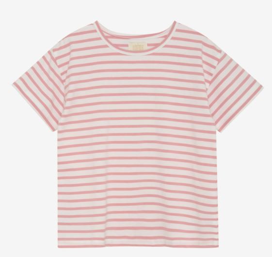T-shirt Streifen rose