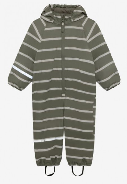 Regenoverall Fleece Moos/Streifen