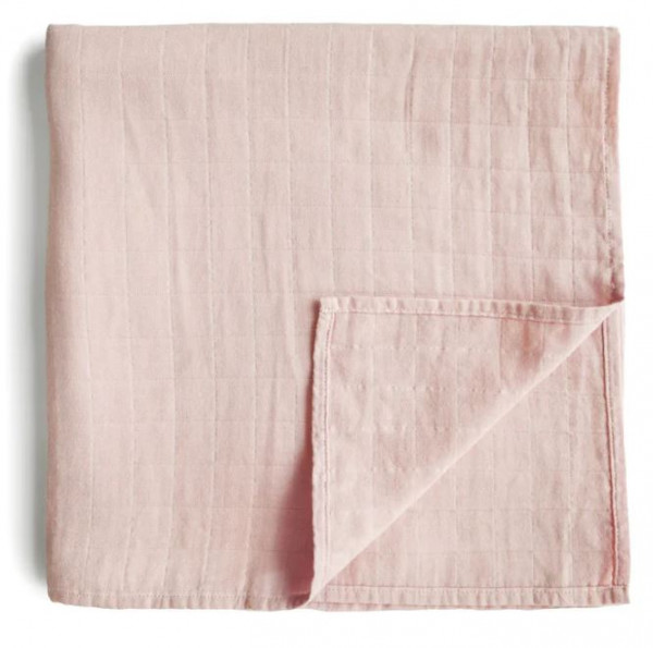 Musselin Mullwindel 120x120, 100% Biobaumwolle, Rose Vanilla