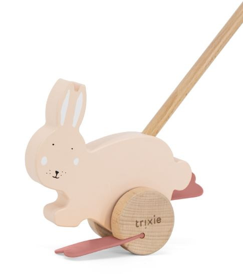 Holz-Tier zum schieben Hase