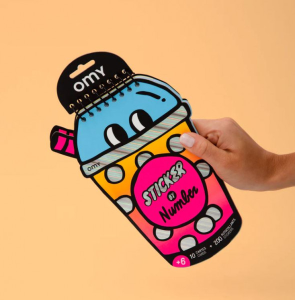 Sticker mit Zahlen Bubble Tea