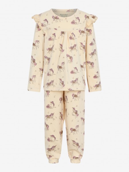 Pyjama lang Set GOTS, biscotti