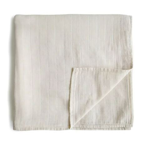 Musselin Mullwindel 120x120, 100% Biobaumwolle, Fog