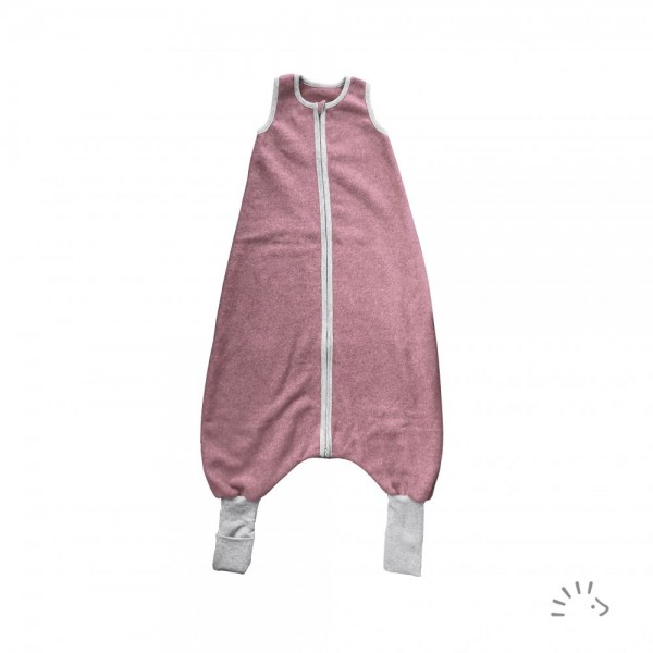 Schlafsack mit Beinen, GOTS, Baumwollfleece, blackberry melange