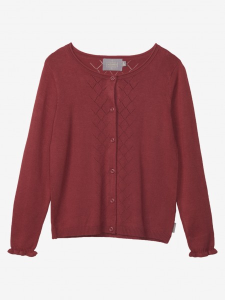 Cardigan Pointelle, rosewood