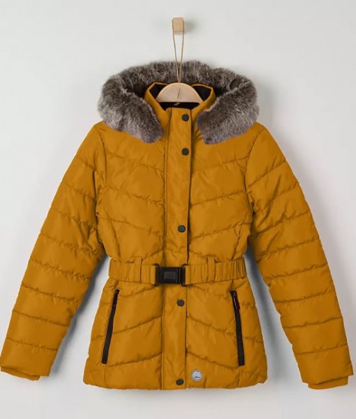 Winterjacke in gelb