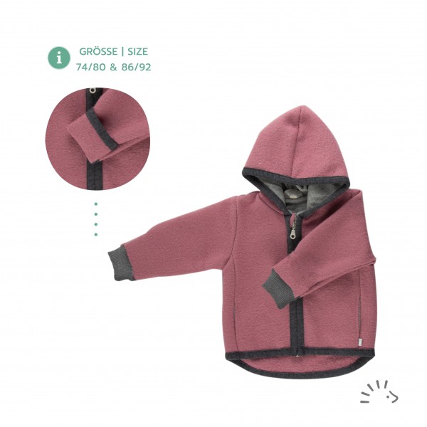 Jacke Style MILO Wollwalk, rosa