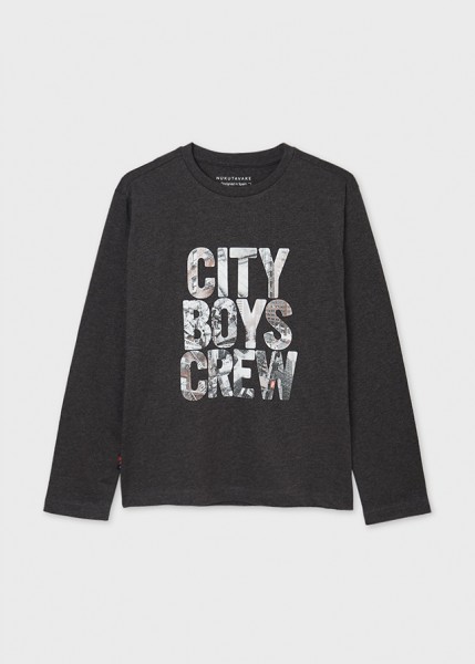 Lagarm Shirt "city boys crew", dunkelgrau