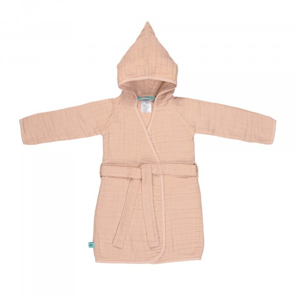 Muslin Bademantel leicht pink