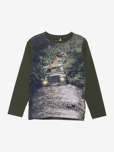 Longsleeve "Dino im Auto" GOTS