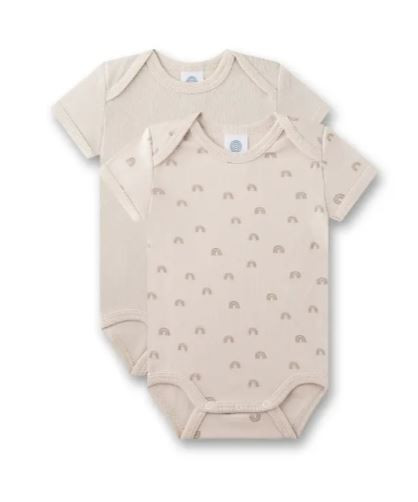 Kurzarm Body Set beige