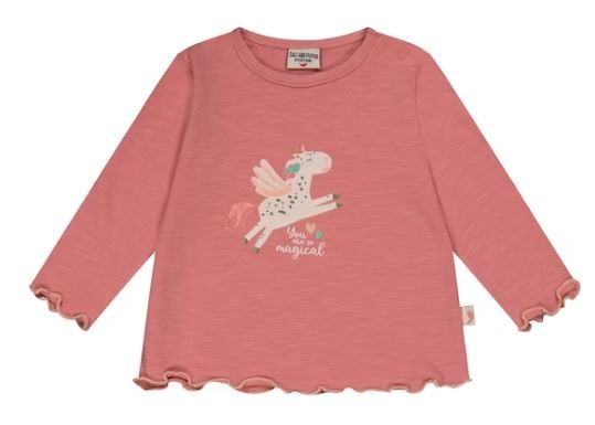 Langarmshirt Einhorn, weiß