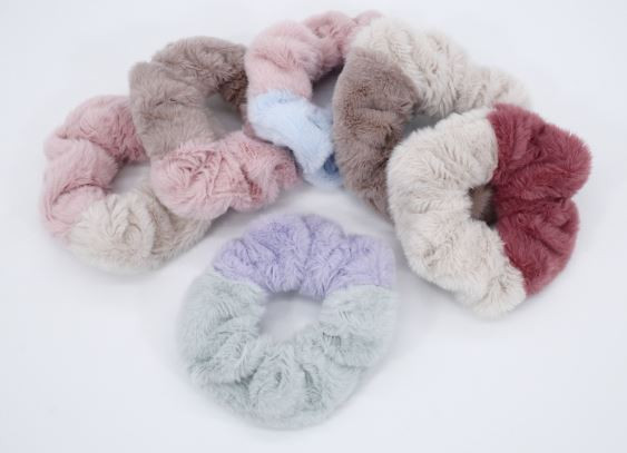 Scrunchie Plüsch 2 farbig
