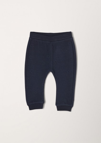 Jogginghose mit Blümchenmuster, navy