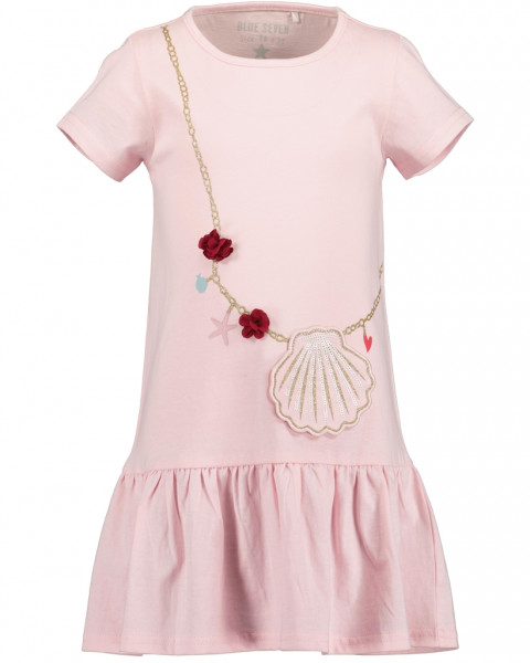 Shirtkleid, Rundhals, rosa