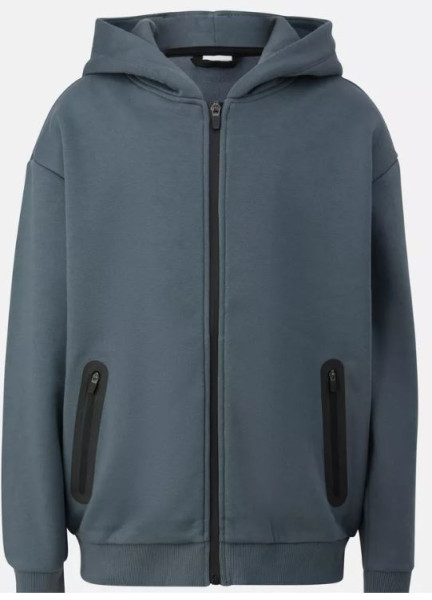 Sweatshirt-Jacke Rauchblau