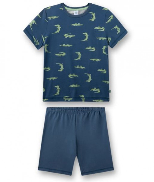 Pyjama Kroko/Blau/Grün