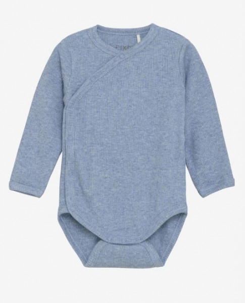 Langarmbody Blau Tencel