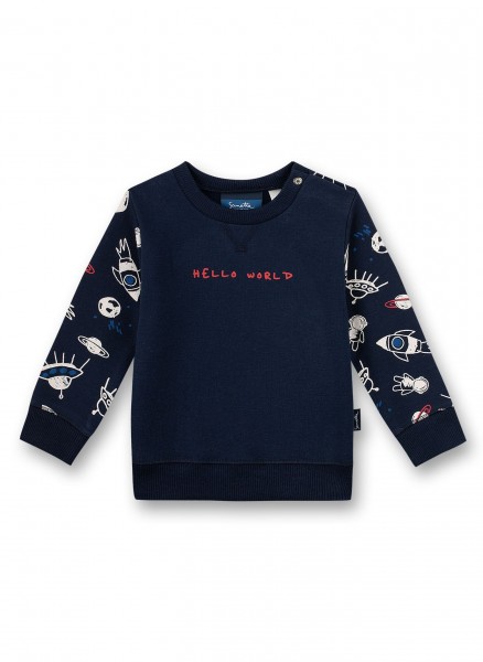 Sweatshirt "Hello World", dunkelblau