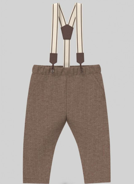 Leggings/Hose Braun mit Hosenträgern