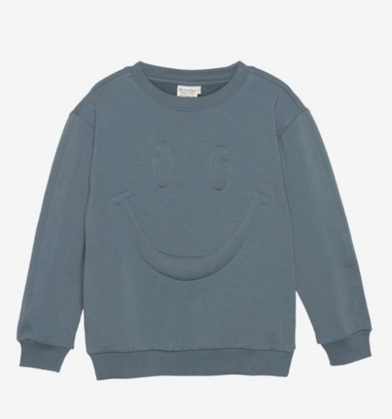 Sweatshirt Smiley Rauchblau