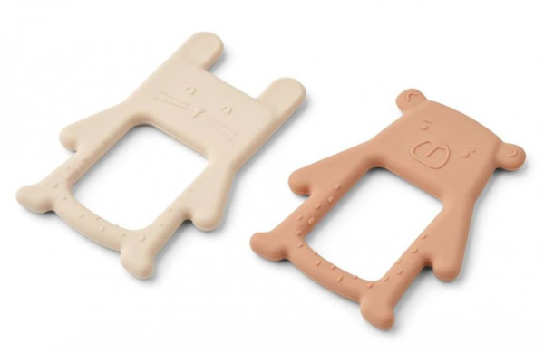 Jonathan Klassischer Beißring, 2er Pack, Tuscany Rose/Aplle Blossom