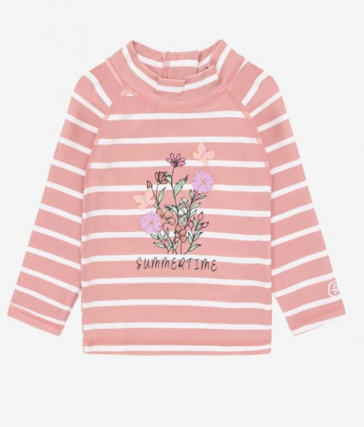 Baby Schwimm-T-Shirt UV 801 Rose/Streifen