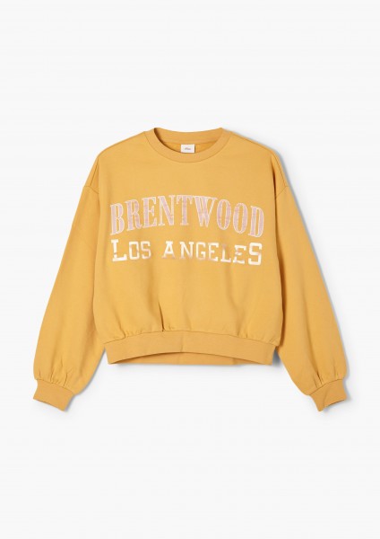 Sweatshirt im Vintage-Style, goldgelb
