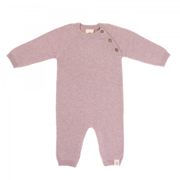 Strampler - Knitted Overall GOTS, Garden Explorer Light Pink