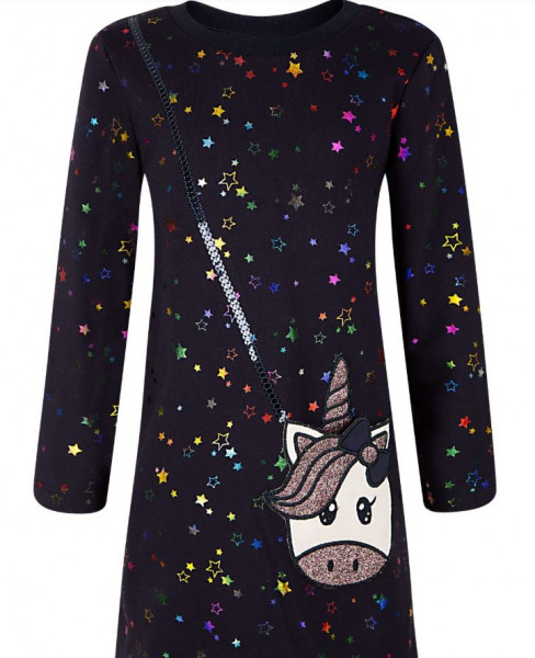 Kleid Blau Sternen