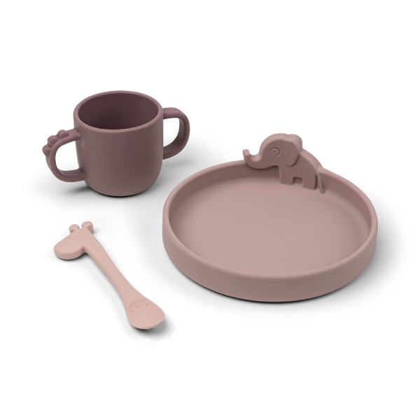Peekaboo Geschirr-Set Deer friends Rosa