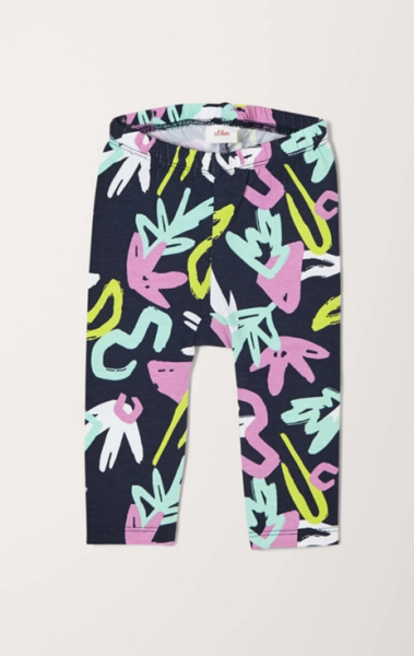 Leggings mit Allover-Print, navy