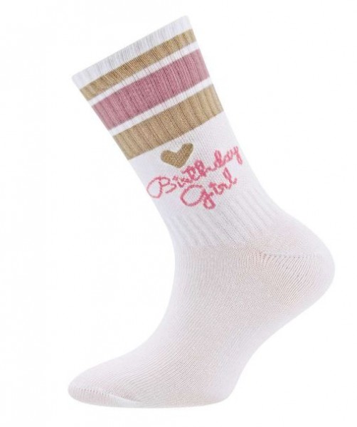 Socken Birthday Girl weiß