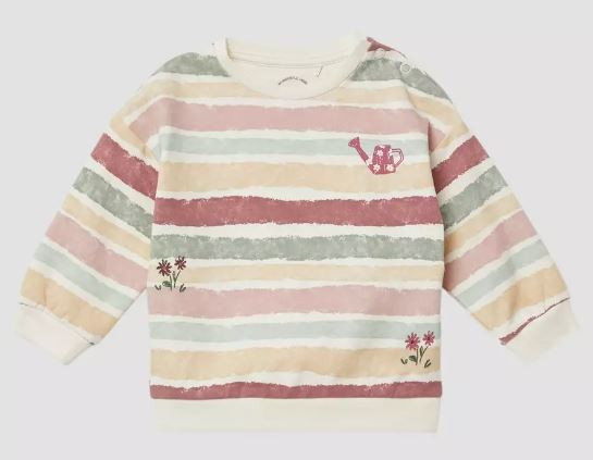 Sweatshirt Garten Streifen Bunt