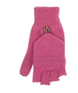 Kids Halbfinger/Fausthandschuhe, GOTS 100% Bio Merinowolle, dusty pink