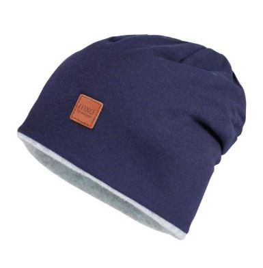 Kids Beanie grau/blau