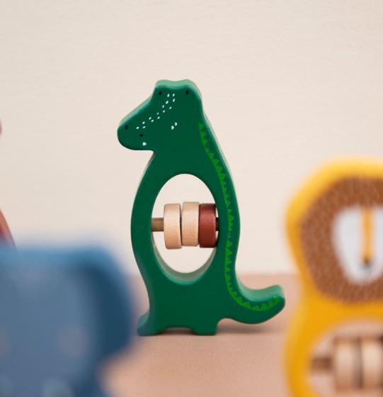 Rassel aus Holz - Mr. Crocco