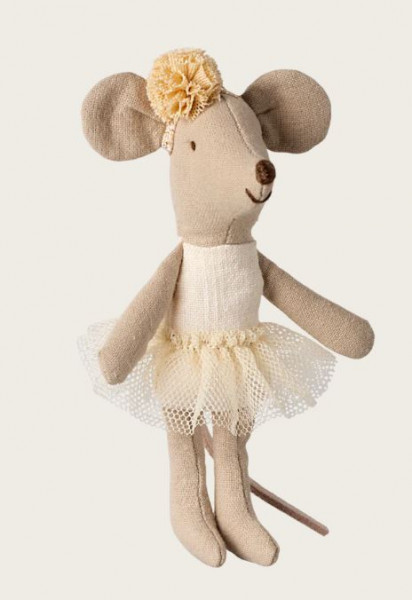 Ballerina Maus, kleine Schwester, Cremefarben