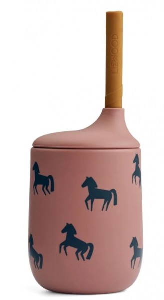 Trinklerntasse Ellis, Horses dark rosetta